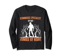 Specialista di e-Commerce di Day Zombie di Notte Divertente Halloween Maglia a Manica