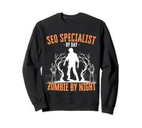 Specialista SEO di Day Zombie di Notte Divertente Halloween Raccapricciante Felpa