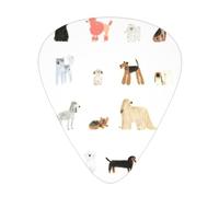Specialità Cani Chitarra AcusticaPlettri per Chitarra 12 Pezzi, Chitarra Elettrica Essenziale Plettri per Chitarra Spessi e Sottili Studenti 0,46 0,96 0,71 Mm