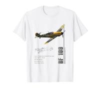 Specifiche del Caccia BF 109 della Luftwaffe Maglietta con Stampa Grafica Economica