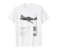 Specifiche del Caccia BF 109 della Luftwaffe Maglietta con Stampa Grafica Economica