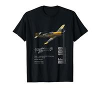 Specifiche del Caccia BF 109 della Luftwaffe Maglietta con Stampa Grafica Economica