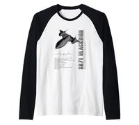 Specifiche del velivolo SR71 Blackbird Maglia con Maniche Raglan