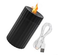 Specifico per auto 100 ml per diffusore di aromi con modalità di simulazione della fiamma, ingresso alimentazione USB e illuminazione ambientale LED a 7 colori (nero)