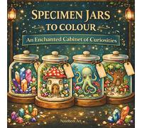 Specimen Jars to Colour (UK Version): An Enchanted Cabinet of Curiosities Colouring Book with Crystals, Witchy Mushroom Cottages, Fossils, Magical Creatures, and Curious Mini Worlds