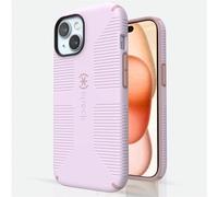 Speck CandyShell - Custodia per iPhone 15, iPhone 14 e iPhone 13, resistente ai graffi, morbida al tatto, 6,1 pollici, impugnatura morbida, colore: lilla/petali di garofano