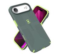Speck CANDYSHELL Grip +MS - Custodia per iPhone 17 Air, NEO DRAB/verde fluorescente | impugnatura protettiva sottile | protezione contro le cadute | compatibile con MagSafe