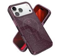 Speck CANDYSHELL Grip + MS - Custodia per iPhone 17 Pro Max, con glitter color prugna, impugnatura protettiva sottile, protezione contro le cadute, compatibile con MagSafe