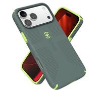Speck CANDYSHELL Grip +MS - Custodia per iPhone 17 Pro Max, NEO DRAB/Glow Green, impugnatura protettiva sottile, protezione contro le cadute, compatibile con MagSafe