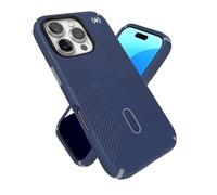 Speck Custodia blu per iPhone 16 Pro MagSafe e ClickLock - Custodia sottile per iPhone 16 Pro - Custodia per iPhone 16 Pro - Presidio 2 Grip - Blu costiera/Grigio polvere