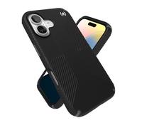 Speck Custodia nera per iPhone 16, custodia sottile per iPhone 16, custodia per iPhone 16, impugnatura Presidio 2, nero/ardesia