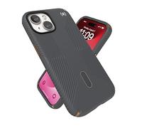 Speck Custodia per iPhone 15 - ClickLock antiscivolo Interlock, compatibile MagSafe, presa di protezione contro le cadute, per iPhone 15, iPhone 14, iPhone 13-6,1 pollici, Presidio2 Grip grigio