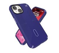 Speck Custodia per iPhone 15 - ClickLock antiscivolo Interlock, MagSafe, presa di protezione contro le cadute - per iPhone 15, iPhone 14, iPhone 13 - 6,1 pollici - Presidio2 Grip Future blu/viola
