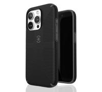 Speck Custodia per iPhone 15 Pro, realizzata per MagSafe, presa protettiva contro le cadute, antigraffio, morbida al tatto, custodia per telefono da 6,1 pollici, impugnatura CandyShell nero/grigio