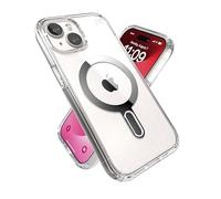 Speck Custodia trasparente per iPhone 15, con blocco antiscivolo ClickLock, costruita per MagSafe, protezione contro le cadute, per iPhone 15, iPhone 14 e iPhone 13, custodia anti-ingiallimento da 6,1
