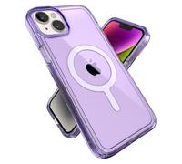 Speck Custodia trasparente per iPhone 15 Plus e 14 Plus, sottile, costruita per MagSafe, resistente ai graffi e protezione dalle cadute, anti-ingiallimento, custodia per iPhone da 6,7 pollici, doppio