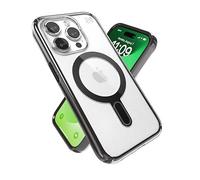 Speck Custodia trasparente per iPhone 15 Pro, con blocco antiscivolo ClickLock, costruita per MagSafe, protezione dalle cadute, antigraffio, anti-ingiallimento, custodia per telefono da 6,1 pollici,