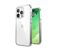 Speck Custodia trasparente per iPhone 15 Pro, protezione dalle cadute, antigraffio, anti-ingiallimento, custodia per telefono da 6,1 pollici - Presidio trasparente/trasparente