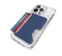 Speck MagSafe - Portafoglio per iPhone con chiusura a scatto rimovibile, antiscivolo, contiene 1-3 carte, finitura morbida al tatto, resistente ai graffi, porta carte costruito per MagSafe, blu