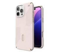 Speck Presidio 2 Grip Custodia per iPhone 16 Pro Max, MagSafe e ClickLock, osso/oro