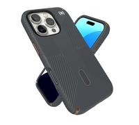 Speck Custodia per iPhone 16 Pro MagSafe e ClickLock - Custodia sottile per iPhone 16 Pro - Custodia per iPhone 16 Pro - Presidio 2 Grip - Grigio antracite/Bronzo