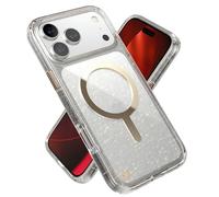 Speck Presidio LUX - Custodia protettiva sottile per iPhone 17 Pro Max, compatibile con MagSafe, glitterata/oro metallizzato