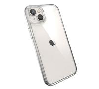 Speck Presidio Perfect-Clear - Custodia per iPhone 14 Plus con rivestimento MICROBAN (trasparente)
