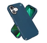 Speck PRESIDIO2 - Custodia aderente per iPhone 17, compatibile con MagSafe, custodia protettiva sottile, colore blu mare/argento metallizzato/blu incantesimo