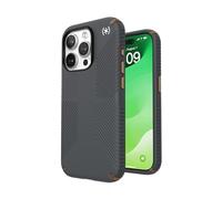Speck Presidio2 - Custodia Grip per iPhone 15 Pro, colore grigio antracite, bronzo freddo, bianco, protezione contro le cadute, presa, resistente ai graffi, morbida al tatto, da 6,1 pollici