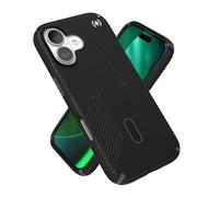 Speck PRESIDIO2 Custodia per iPhone 17, ClickLock Interlock, custodia protettiva sottile, nero/grigio ardesia/bianco