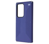 Speck Custodia per Samsung Galaxy S24 Ultra, protezione contro le cadute, presa, resistente ai graffi, custodia morbida al tatto, presa Presidio2, blu costiero, grigio polvere/bianco
