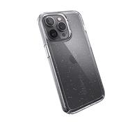 Speck Prodotti Gemshell - Custodia glitterata per iPhone 13 Pro, trasparente/trasparente con glitter platino
