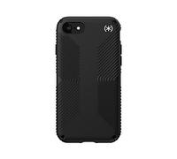 Speck Products Presidio2 - Custodia con impugnatura, compatibile con iPhone SE (2020), iPhone 8, iPhone 7, nero/nero/nero/bianco