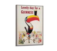 SPECLLY Lovely Day Guinness Beer Irlanda Gran Bretagna Vintage Travel Poster Vintage Estetica Tela Dipinto da parete per soggiorno 20 x 30 cm con cornice