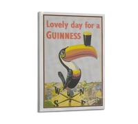 SPECLLY Poster con scritta "Lovely Day for a Guinness", stampa artistica da parete per soggiorno, 30 x 45 cm, con cornice
