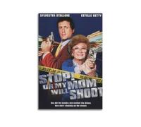 SPECLLY Poster con scritta "Stop Or My Mom Will Shoot", stampa artistica da parete in stile vintage, per soggiorno, 40 x 60 cm, senza cornice