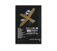 SPECLLY Poster di Chris Brown-X, stampa artistica da parete in stile vintage per soggiorno, 20 x 30 cm, senza cornice