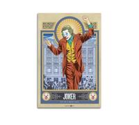 SPECLLY Poster su tela con Joker PU su un volto felice, stile vintage, per soggiorno, 40 x 60 cm, senza cornice