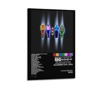 SPECLLY Poster vintage su tela di Chris Brown-11 11, decorazione artistica da parete per soggiorno, 50 x 75 cm, con cornice