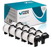 specmark 10 rotoli di etichette singole compatibili con Brother DK-22212 62 mm x 15,24 m per tutte le stampanti di etichette QL QL-570 QL-700 QL-800