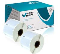 specmark 2 Rotoli di etichette compatibili con DYMO 11354 57mm x 32mm S0722540 1000 Pezzo compatibile con tutte le stampanti di etichette Label-Writer 450 4XL Seiko-SLP