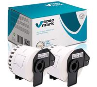specmark 2 rotoli di etichette singole compatibili con Brother DK-22205 etichette 62 mm x 30,48 m per tutte le stampanti di etichette QL QL-570 QL-700 QL-800