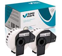 specmark 2 rotoli di etichette singole compatibili con Brother DK-22214 12 mm x 30,48 m per tutte le stampanti di etichette QL QL-570 QL-700 QL-800