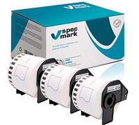 specmark 3 rotoli di etichette singole compatibili con Brother DK-22205 etichette 62 mm x 30,48 m per tutte le stampanti di etichette QL QL-570 QL-700 QL-800