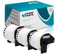 specmark 3 rotoli di etichette singole compatibili con Brother DK-44205 etichette 62 mm x 30,48 m per tutte le stampanti di etichette QL QL-570 QL-700 QL-800