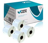 specmark 4 Rotoli di etichette compatibili con DYMO 11354 57mm x 32mm S0722540 1000 Pezzo compatibile con tutte le stampanti di etichette Label-Writer 450 4XL Seiko-SLP
