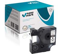 specmark 40910 S0720670 - Nastro adesivo 9 mm x 7 m, nero su trasparente