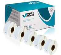 specmark 5 Rotoli di etichette compatibili con DYMO 11352 25mm x 54mm S0722520 500 Pezzo compatibile con tutte le stampanti di etichette Label-Writer 450 4XL Seiko-SLP