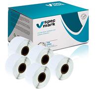 specmark 5 Rotoli di etichette compatibili con DYMO 99012 36mm x 89mm S0722400 260 Pezzo compatibile con tutte le stampanti di etichette Label-Writer 450 4XL Seiko-SLP