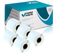 specmark 5 Rotoli di etichette compatibili con DYMO 99014 54mm x 101mm S0722430 220 Pezzo compatibile con tutte le stampanti di etichette Label-Writer 450 4XL Seiko-SLP
